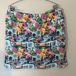 Katherine Way Vibrant Floral Mini Skort